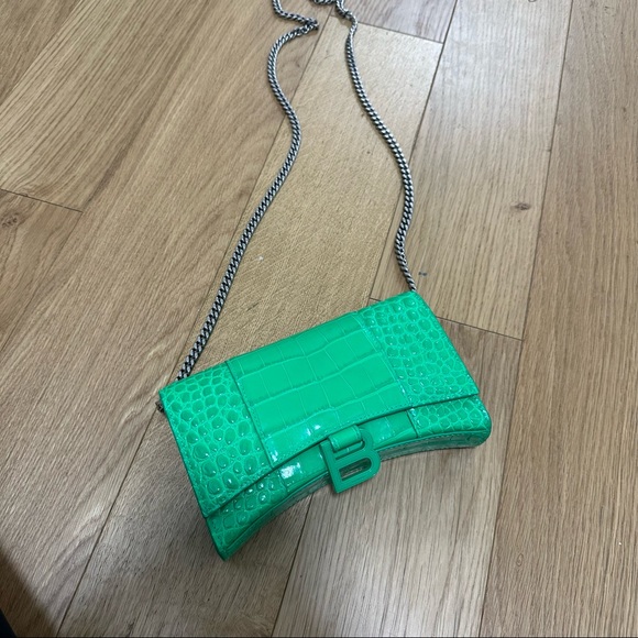 Balenciaga hourglass chain wallet crocodile embossed - Picture 6 of 12